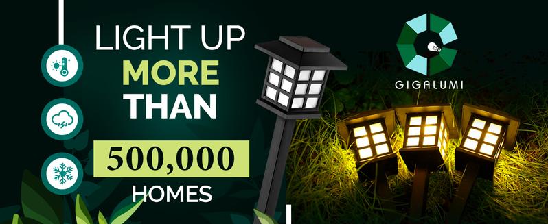 GIGALUMI Solar Garden Lights, Waterproof, Solar Walkway Lights Maintain 10 Hours of Lighting for Your Garden, Landscape, Path, Yard, Patio, Driveway