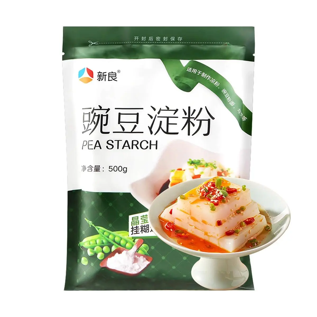 XINLIANG Pea Starch 500g - Premium Food Grade Powder for Thickening Sauces, Soups & Baking - Gluten-Free Natural Ingredient