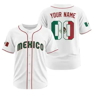 Mexico Flag Baseball Jersey Custom Name Number, Personalized Mexican Team Uniform for Men Women Youth Kids, Custom Baseball Shirt 2026 #Baseball