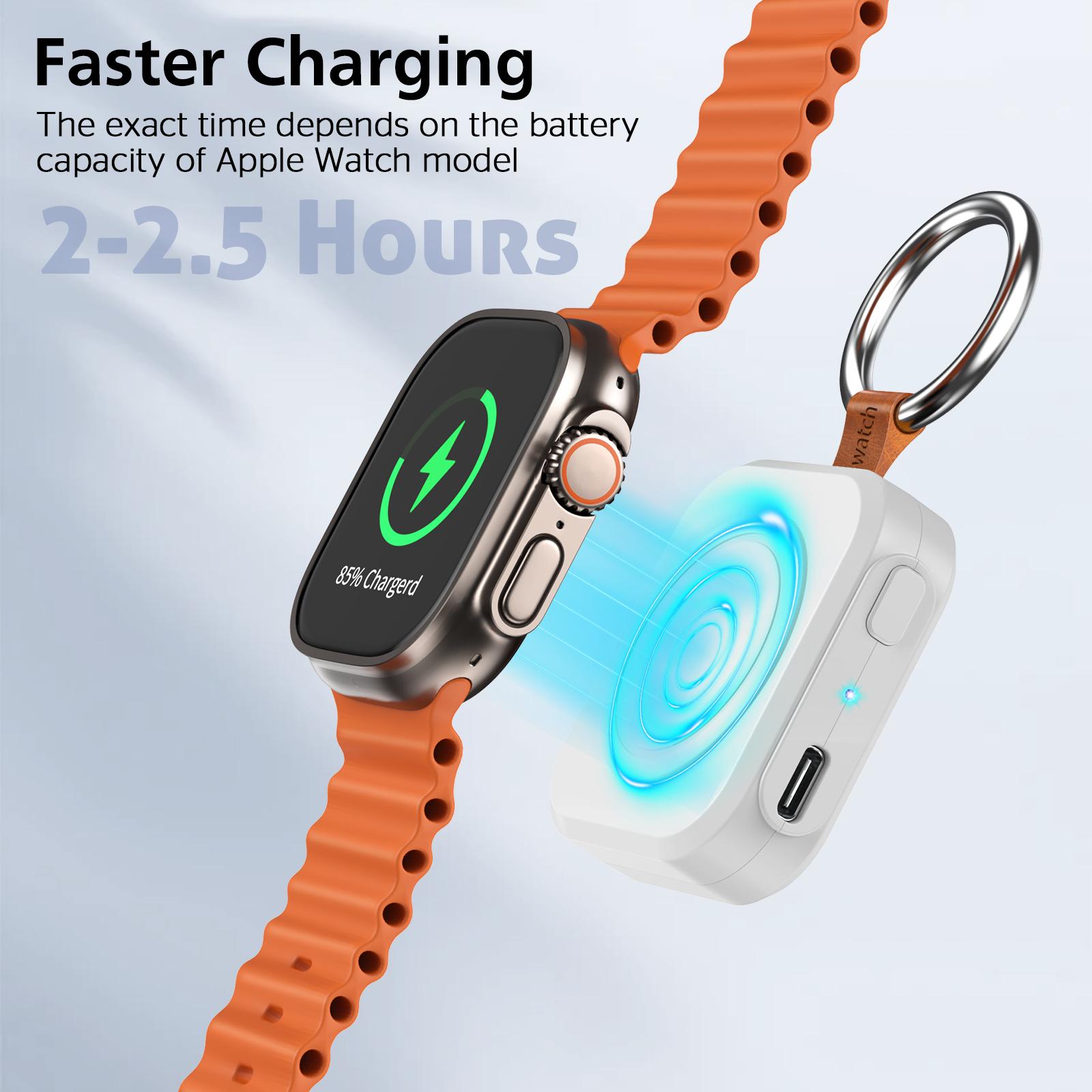 Magnetic Watch Charger Compatible with Apple Watches, Wireless Portable Charging Solution, 1200mAh Fast Charge, Smartwatch Travel Essential