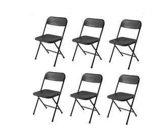 6 Pack Folding Chair, Black