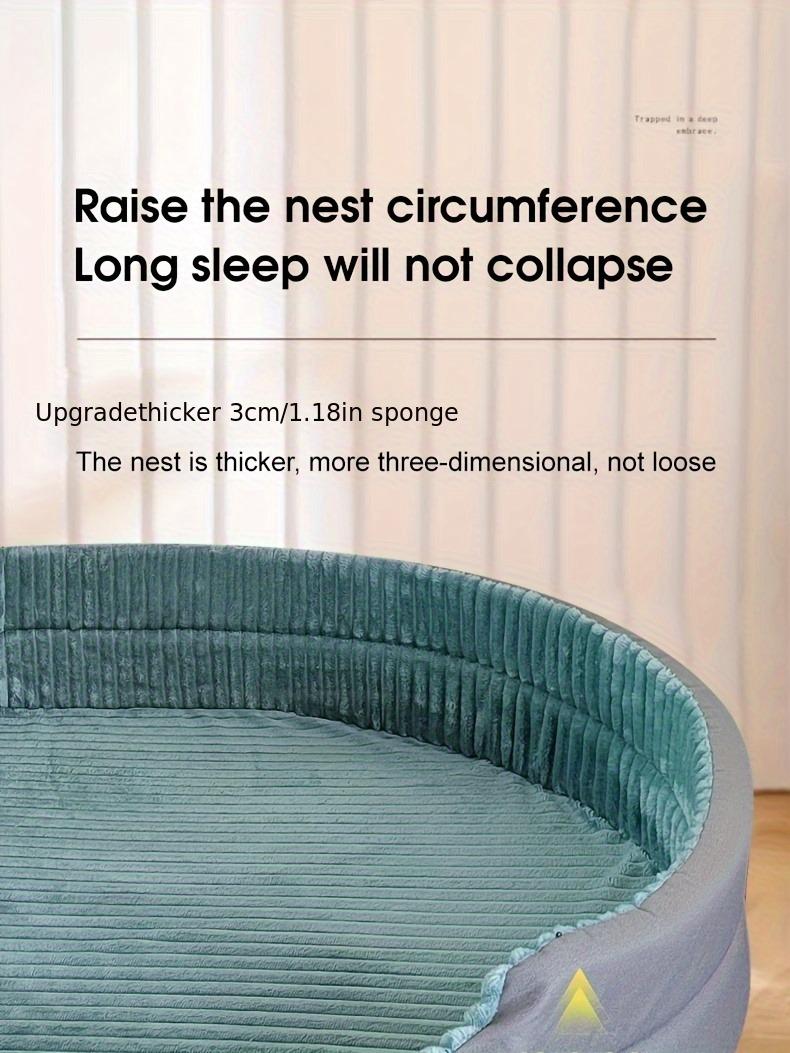 Pet Heaven Luxury Plush Thickened Pet Sofa Bed All Season Warm & Cool Dog Cat Bed for Medium Large Breeds Fully Washable Removable Mat 3D Raised Edge Pet Couch sleeping bag dog accessories Adjustable Temperature Heating Pad towers