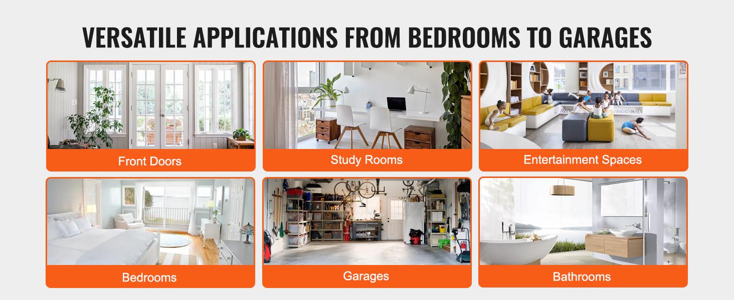 VEVOR Smart Door Knob, TikTokShopBlackFriday, Biometric Door Lock Bluetooth Smart Lock, Fingerprint Smart Lock with APP Control, Easy Installation Door Lock, for Home Bedrooms, Cloakroom, Hotels, Apartments Offices