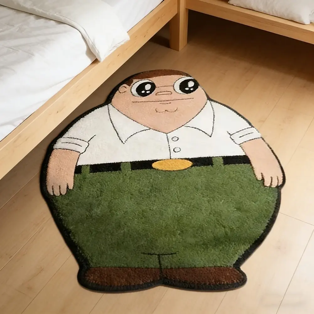 Adorable Plush Carpet Rug, Soft Comfortable Minimalist Design, Ideal for Living Room Bedroom Decor, Easy Care Washable Mat