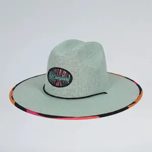 Soul of Adventure Mint Neon Tiger Straw Hat for Sun Protection and Outdoor Adventures