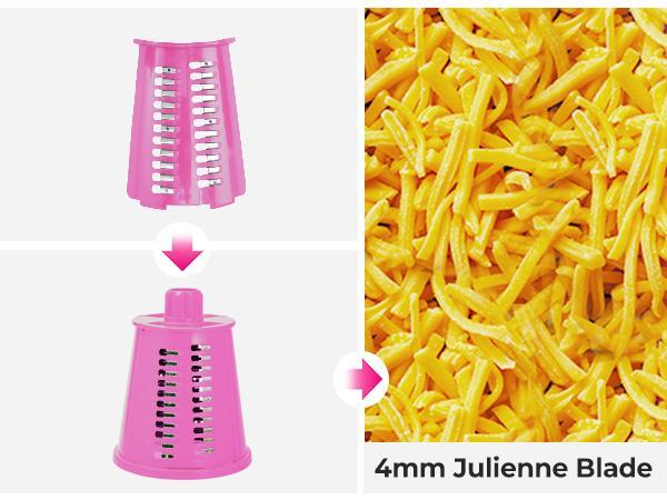 SUSTEAS 5-in-1 Rotary Cheese Grater with Suction Base – Mandoline Slicer & Veggie Shredder – Compact Storage Included