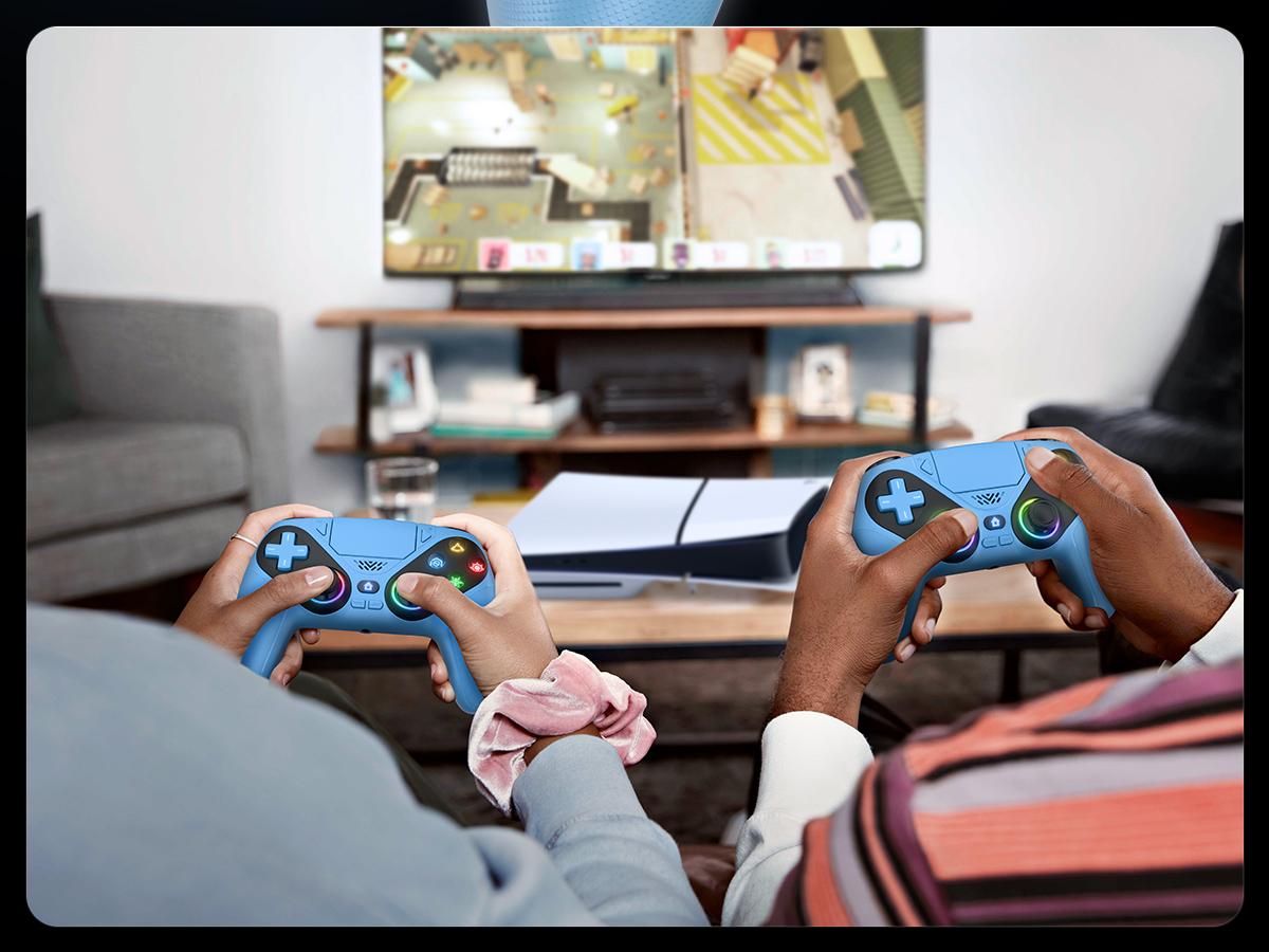 Drift Calibration Video Below Christmas Variety Pack Wireless Gaming Controller Pro for PS5 with LED RGB Light– Compatible with Playstation 5,Dual Vibration, Motion Sensing, Programmable Buttons & 1000mAh Fast-Charging Battery,TikTokShopStockUp