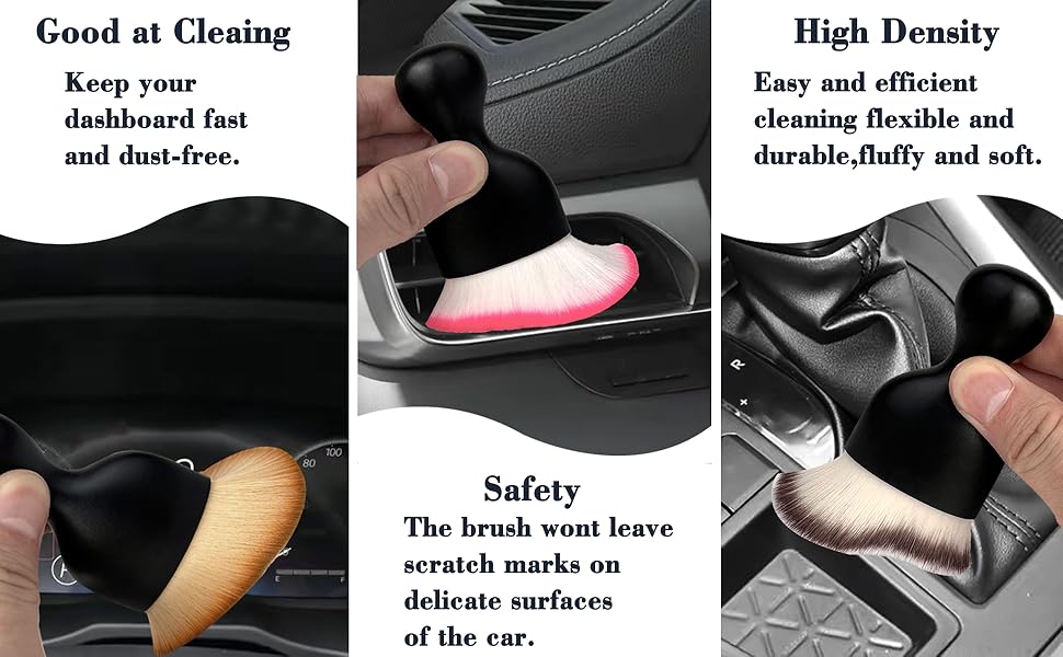 Car Interior Dust Brush, Auto Detailing Brush, Soft Bristles Car Cleaning Brushes, Tool for Air Conditioner Vents, Leather, Computer, Scratch Free, Car Interior Accessories
