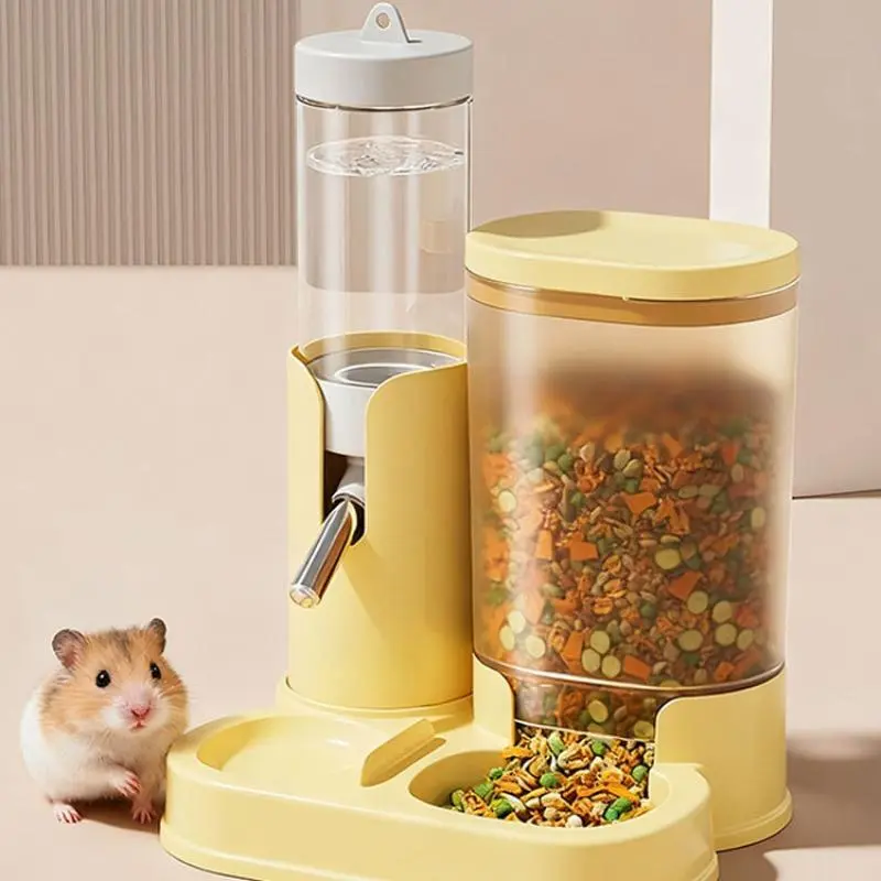 New Hamster Feeder and Water Dispenser Feeding Combo: Food Feeders, Automatic Drinking Ball Water Bottle, Water Feeder Kit for Guinea Pigs, Hamsters, and Small Pets