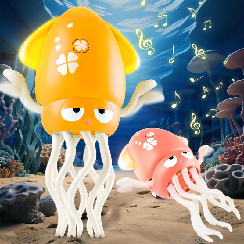 Dancing Octopus Toy with Lights & Music, Crawling & Standing Squid Toy