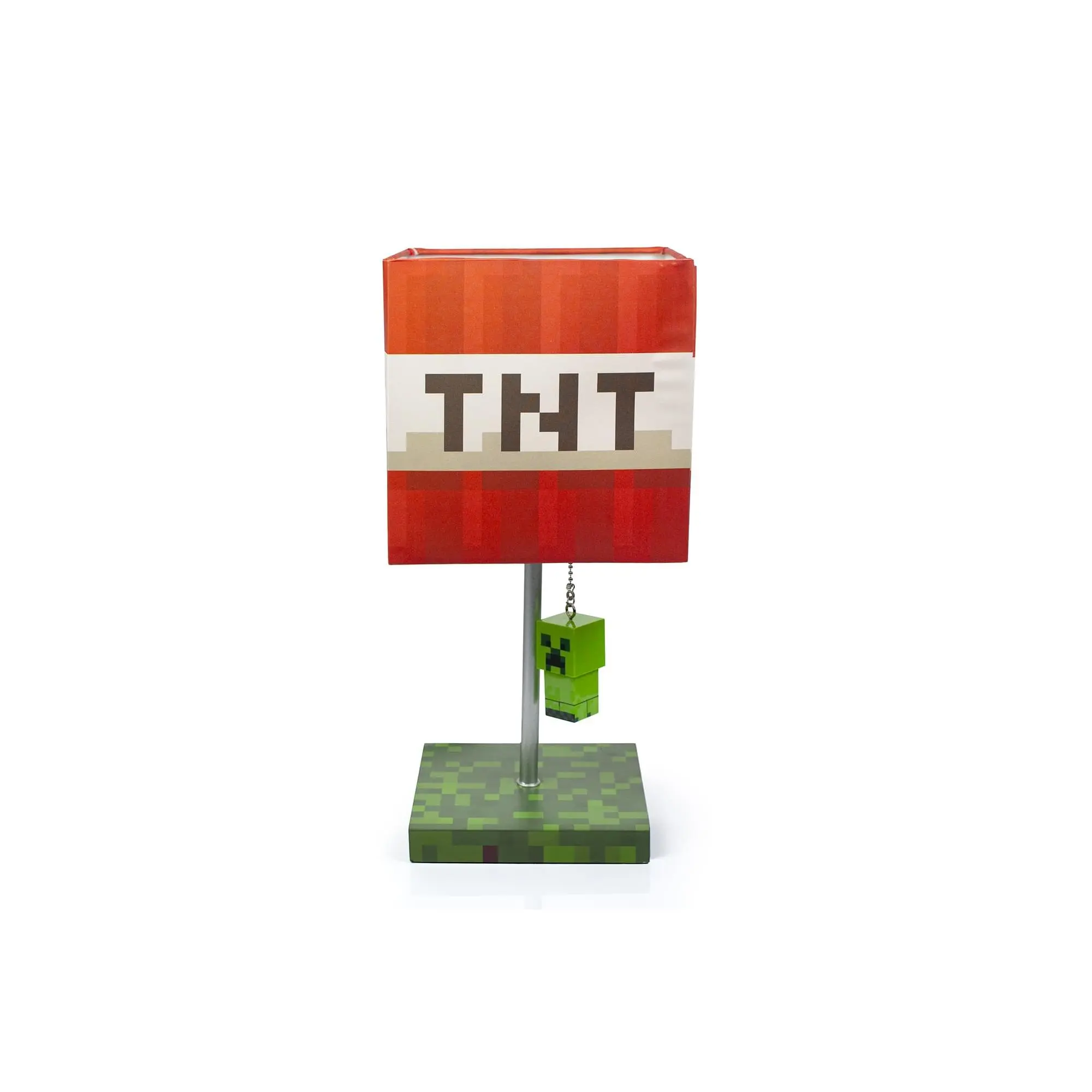 Minecraft TNT Block Desk Lamp with 3D Creeper Puller | 14-Inch LED Lamp Light