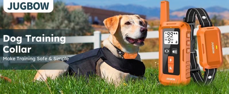 Jugbow Dog Collar - 4200FT Dog Collar with Remote, IPX8 Waterproof Electric Collar with 4 Training Modes, Outdoor Rechargeable e-Collar-DT68