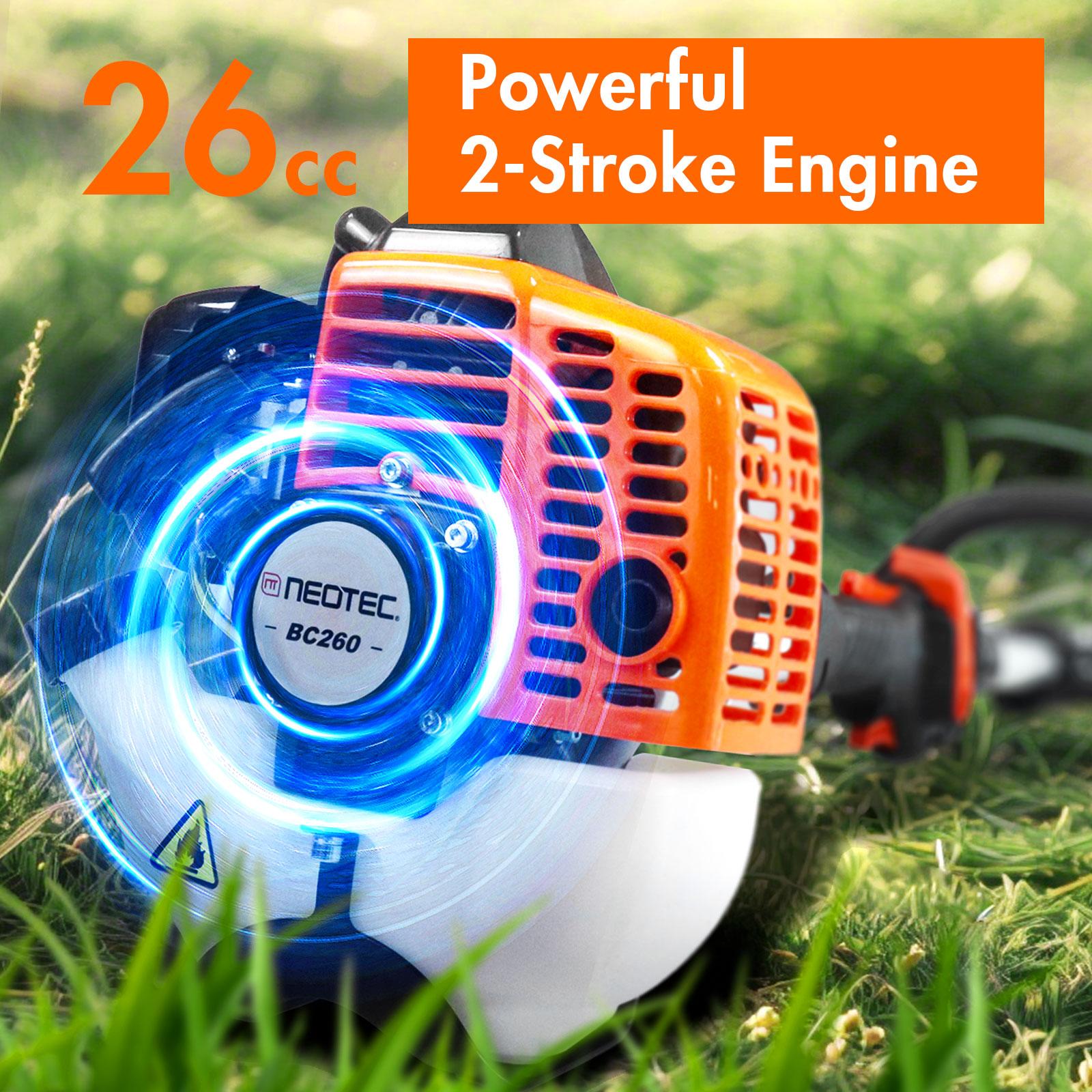 NEOTEC 26cc/31cc/52cc Multi Functional Trimming Tools Set String Trimmer Hedge Trimmer Brush Cutter Edger Pole Saw for Lawn & Garden Cutting