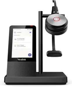 Yealink WH66 Headset - Wireless Bluetooth/DECT Headset with HD Voice, Acoustic Shield, 120m Range, 8 Hours Talk Time, USB Connect, Microsoft Teams Certified