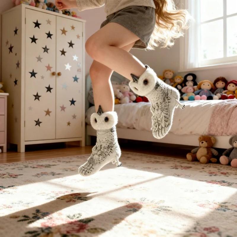 Fun Knit Animal Socks - Winter Warm Floor Socks Creative Gift for Friends Unisex Socks Christmas Holiday Gift Womenswear Bridal Ultra Soft Cotton Blend