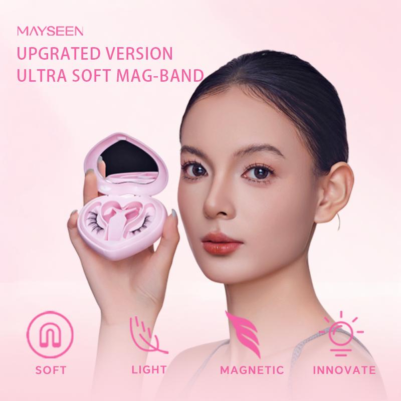 MAYSEEN Soft Magnetic Eyelashes, 11 Options, Eyelash Extensions with Applicator Kit, Reusable Magnetic Lashes, Glue-free, Waterproof, Lightweight, Fluffy Soft Magnetic Strip with Free Gifts: Eyelash Curler & Lash Setting Liquid, Gifts Pack, Cosmetic
