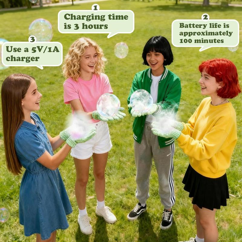 Fog Bubble Machine, Rechargeable Automatic Electric Smoke Bubble Machine, Magic Smoke Bubble Maker, Colorful Lights & Music, Bubble Fog Game for Parties, Beaches, Summer.Gift for Boys, Girls