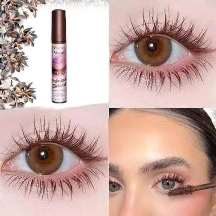 Prosa Mascara- Choice one of the 10 Rimel prosa- Maxi-Volumen Micro-Fibras-Professional Silicon, Silicone Café Waterproof 4-in-1 Oils Natural  Eyelash Weather Resistant Cosmetic Makeup Flawless