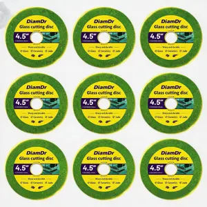 DiamDr 9-Pack 4.5 Inch Glass Cutting Disc for Angle Grinders, Sharp & Durable Cutting Wheel for Glass, Ceramics, Jade