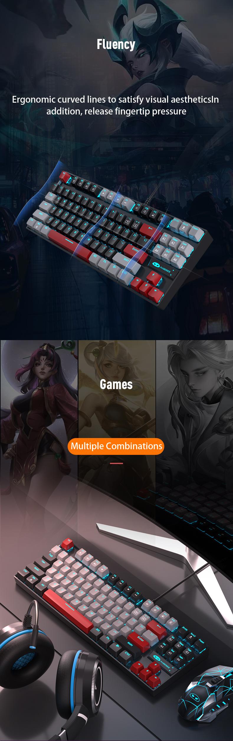 MageGee 75% Mechanical Gaming Keyboard with Brown Switch, LED White Backlit Keyboard, 87 Keys Compact TKL Wired Computer Keyboard for Windows Laptop PC Gamer