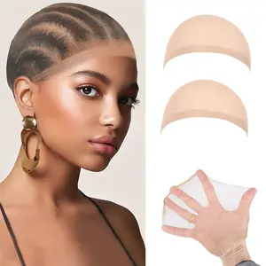 Oceantree Wig Cap with Grip Band for Lace Front Wigs - Brown/Black/Nude Non Slip Cap, Full Cap-wide Transparent Lace, Adjustable & Breathable Material, Prevents Slipping, Comfortable & Secure Fit