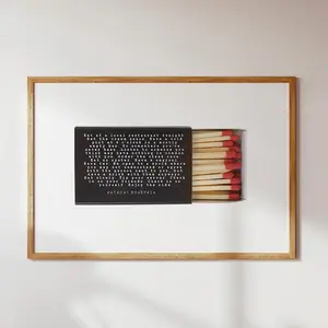 Anthony Bourdain Matchbox Quote Print, Dine at a Local Restaurant Matchbox Poster, Wall Decor, Kitchen Matchbox Artwork  Unframed