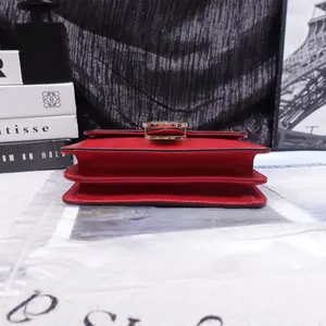 Pre-owned GUCCI Calfskin Shoulder Bags Interlocking Red Shoulder Bag