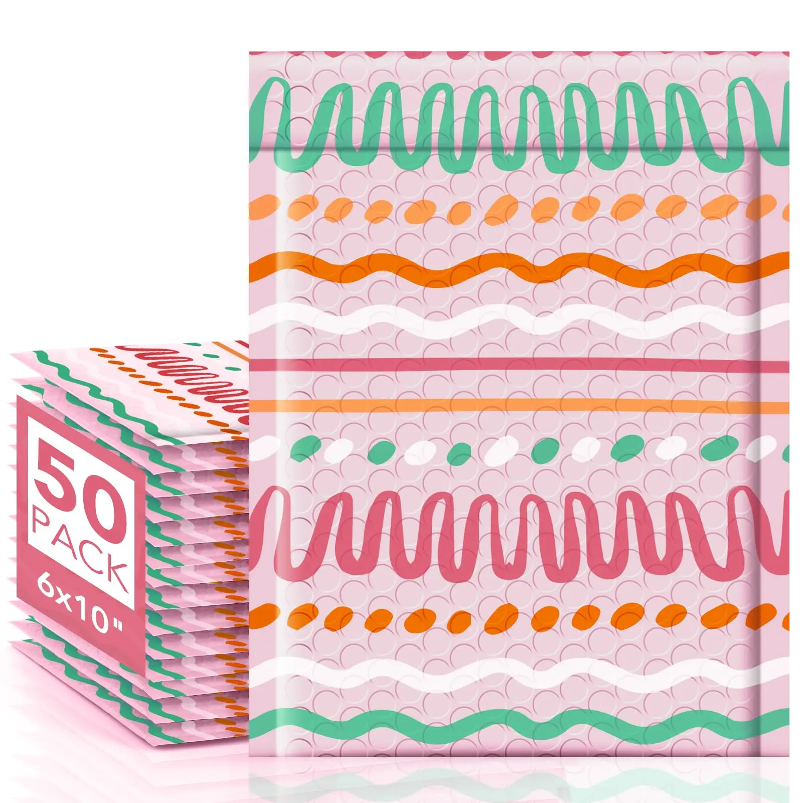 Jiaropack Mother’s Day Waterproof Bubble Mailers 4x8/6x10/8.5x12 Inch - Padded Protection for Gift Packing & Small Business Shipping