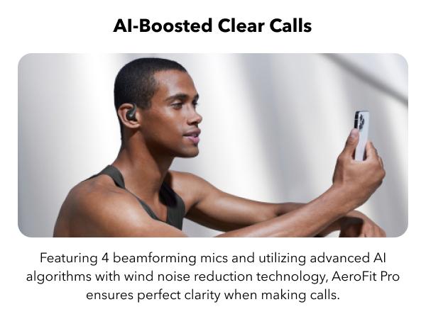 [Refurbished]soundcore by Anker AeroFit Pro Open-Ear Headphones, Ultra Comfort, Secure Fit, Ergonomic Design, Rich Sound with LDAC, Bluetooth 5.3, IP55 Water-Resistant, 46H Playtime, App Control, Wireless Earbuds, Headphones Bluetooth, On Ear, Audio, Wire
