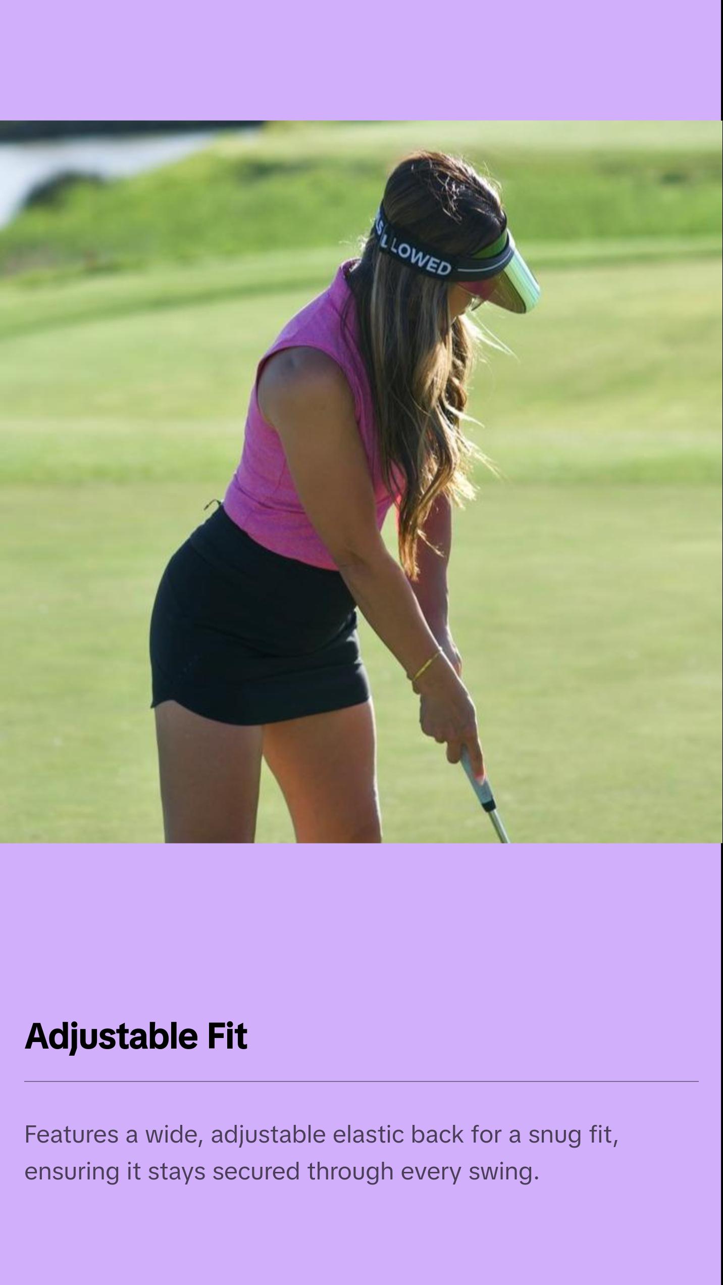 No Girls Allowed (NGA) "Brilliant Swing" Visor in Pink Holographic Mirror