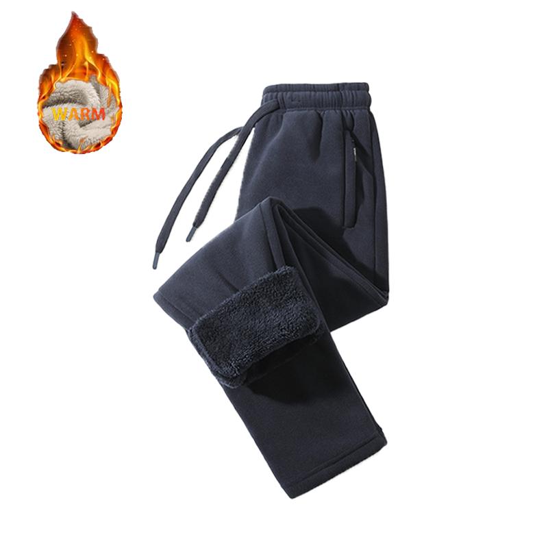 Uni sex fleece lined sweatpants with a brushed interior, flat front cut, zippered pockets, loose fit, perfect for lounging at home/ morning runs/ camping out in the cold Durable Unisex Polyester Casual Pants mensthermal pants