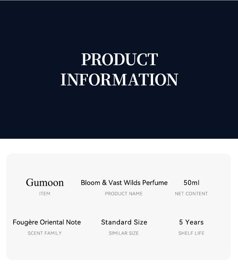 Gumoon "Wilderness" 50ml (Unisex) | EDP — A blend of bergamot, lavender, and pepper, presenting a complex woody aroma | A long-lasting, intense wilderness scent suitable for both men and women | An exquisite choice for premium gifting.