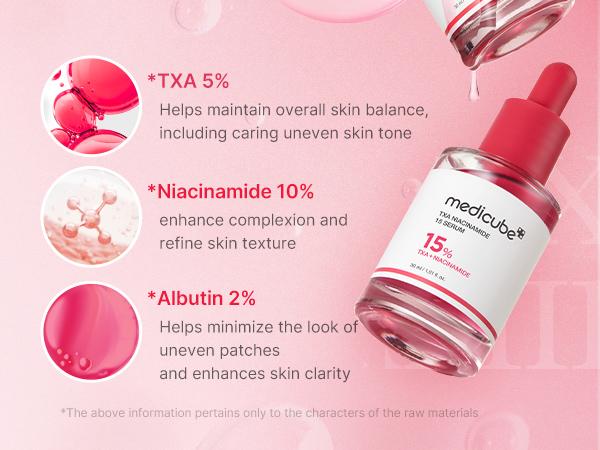[medicube] TXA + Niacinamide 15% Uneven Skin Tone Care Serum | High-Potency Tranexamic Acid | Use After Spot care, Hydration, Korean Skincare
