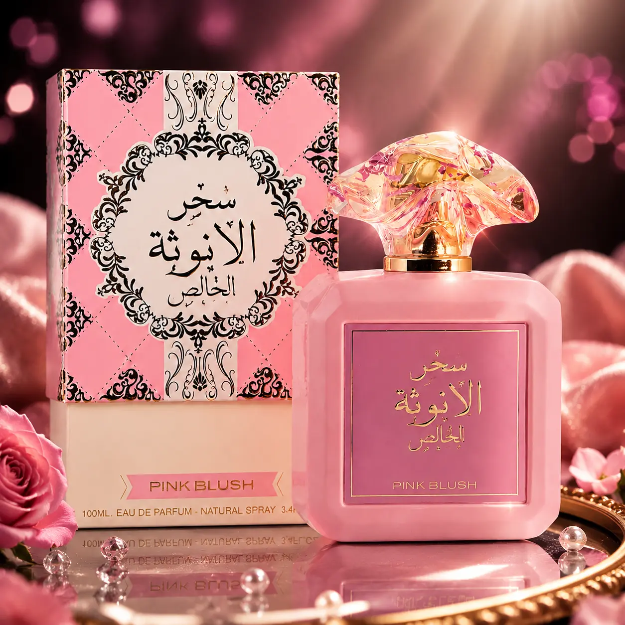 Pink Blush Eau de Parfum 100 ml (3.4 fl oz) with Raspberry, Peach, Cream and Sugar Notes | Sweet Fruity Creamy Gourmand Fragrance | Perfume for Women, Long lasting Perfume, Women’s Perfume, Perfumes para mujer, Fragrances | Cruelty-Free Philosophy
