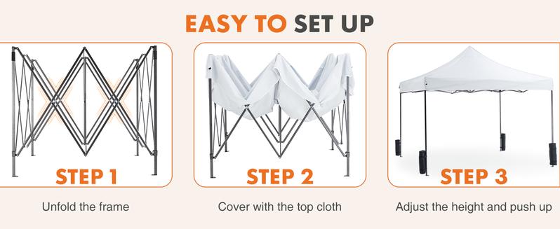 Sweet Furniture S - Canopy Tent 10x10 Pop Up Canopy Heavy Duty  Waterproof Portable Tent Pop Up Shade Canopy with Sand Bags