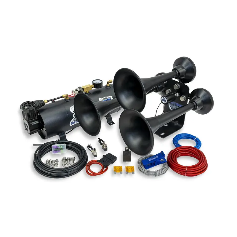 12V 1000DB Dual Trumpet Electric Train Horn Kit For Trucks, Cars – Super Loud