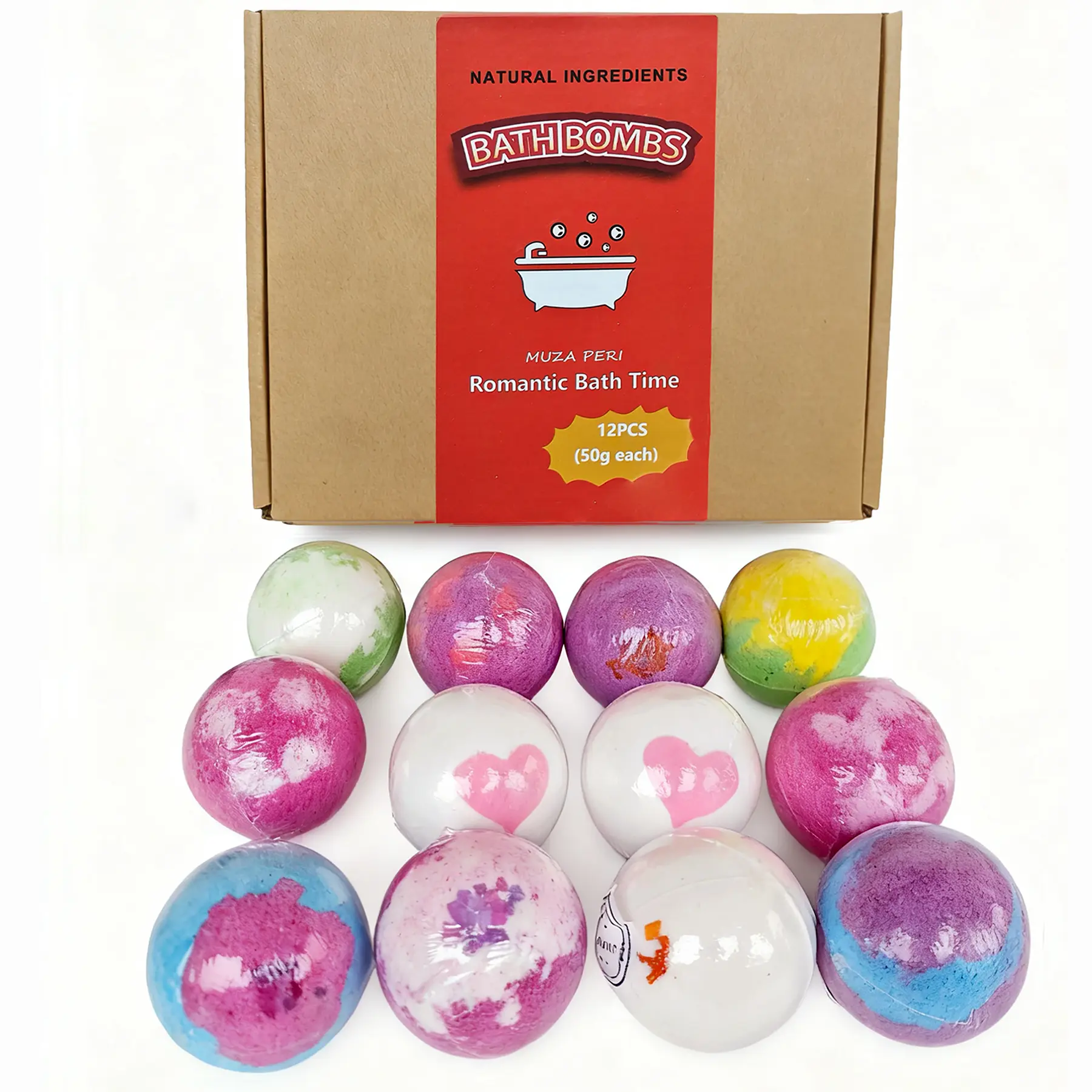 Bubble Bath Salt Bombs Set 12/3, Women Relaxing Aromatherapy Spa Kit, Body Care Fizzy Balls, Perfect Gift for Holidays, Birthdays, Body Care Product, Bath Products