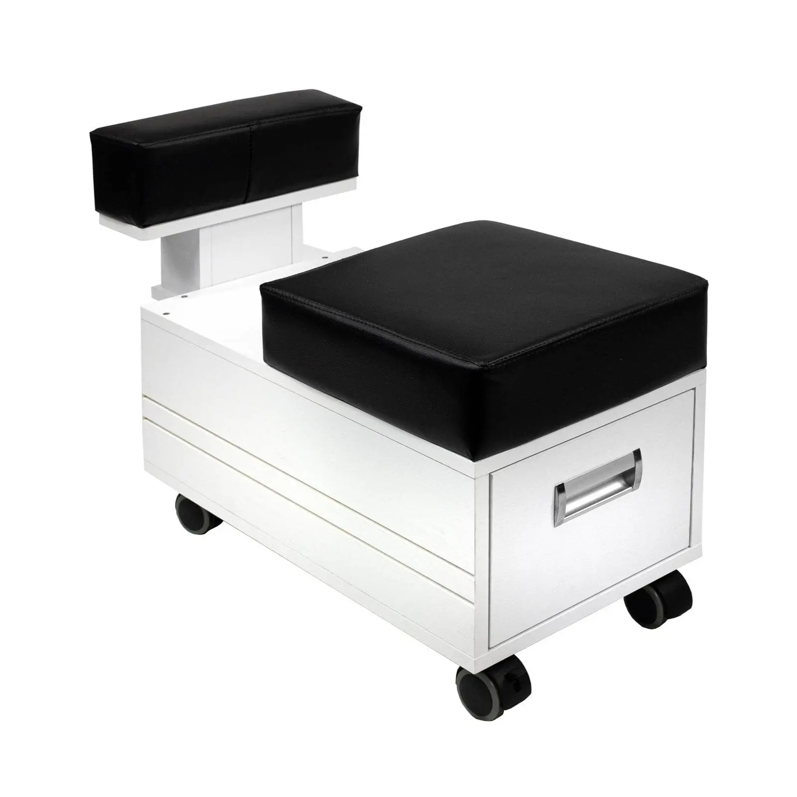 ALERA Pedicart Stool With Footrest Footstool With Storage