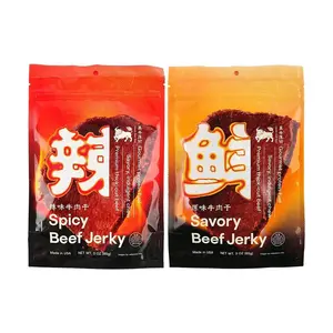 MIBAO 2-Flavor Beef Jerky Combo Pack - Original & Spicy, 100% USDA Certified Whole Cut Beef, High Protein Low Calorie Healthy Snack, 85g x 2 Bags