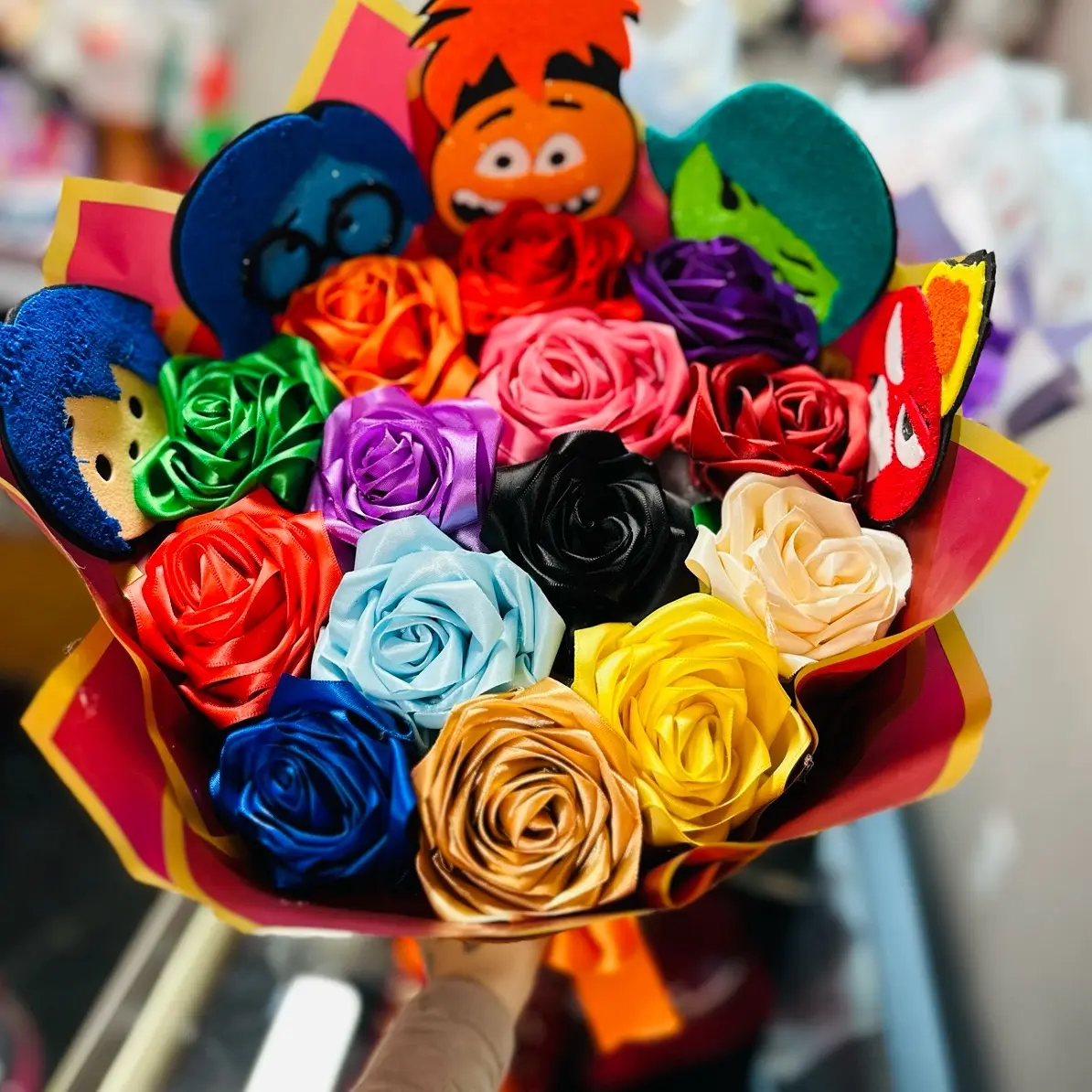 Rainbow Eternal Rose Bouquet - Perfect for Any Occasion Decor Decorative