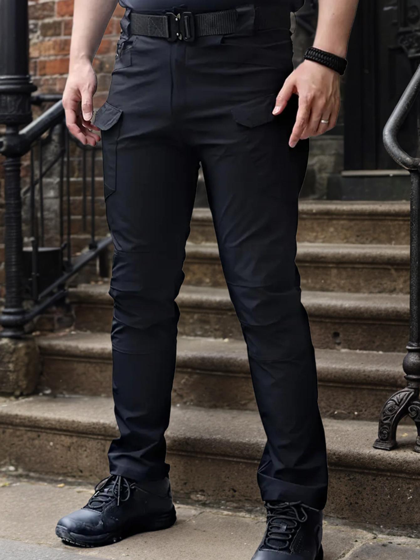 Mens High-Performance Tactical Cargo Pants - Waterproof, Sweatproof for Outdoor Hiking - Durable, Multi-Pocket Design, All-Weather Wear Resistance