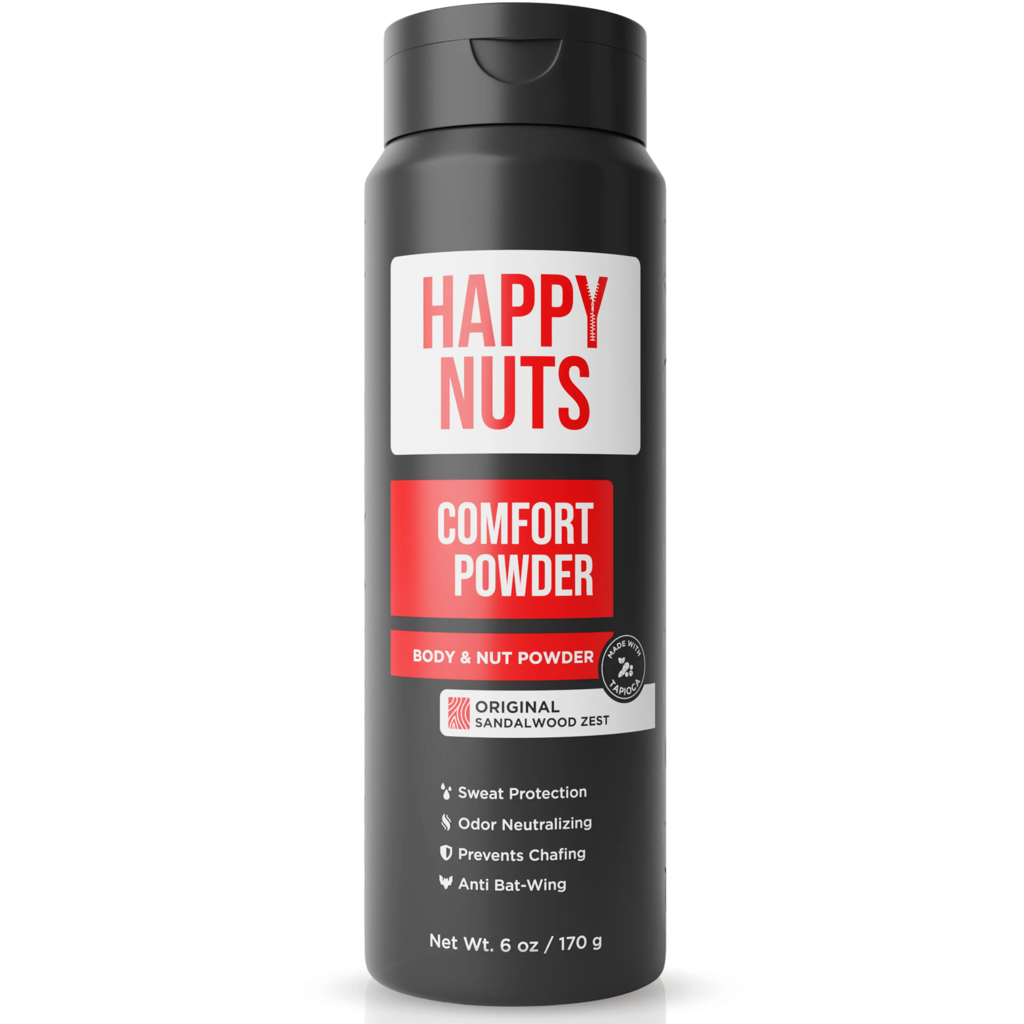 HAPPY NUTS Comfort Powder Deodorant For Men: Anti-Chafing, Sweat and Odor Control for Jock Itch, Aluminum-Free, Ultimate Gift for Men(1 Pack)t