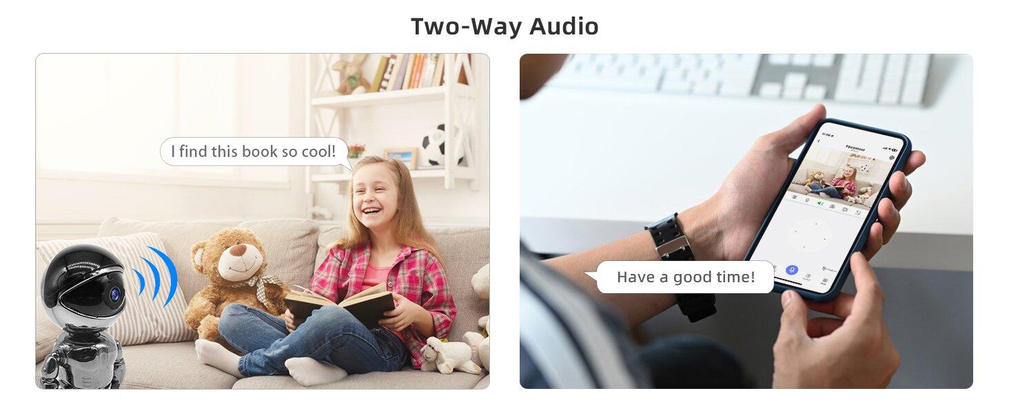 3MP Home Security Indoor Camera with Motion Detection and AI Human Detection Cable