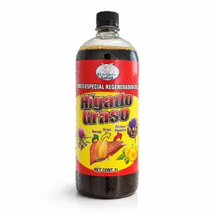 Hígado Graso Herbal Tonic – 1L - with Milk Thistle, Horse Tail, Artichoke, Dandelion, Cascara Sagrada & Boldua Leaf - Cleans from the inside