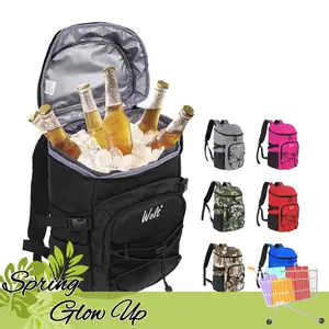 WOLT 24-Can Insulated Cooler Backpack,Lightweight & Waterproof with Bottle Opener,Large Capacity for Hiking,Camping,Beach,and Travel,Ice Chest Bag Durable