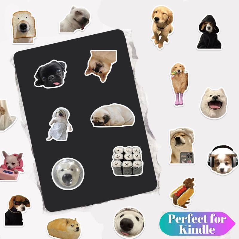 50/100pc Funny Cat/Puppy Meme Sticker Pack For Pets Lover. Vinyl Waterproof Stickers for Book Phone Laptop Water Bottle. Fun Craft Stickers for Scrapbooks, Planners, Gifts and Rewards. Cute Gifts for Girls Kids Teens Adults.
