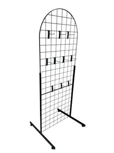 Only Hangers Heavy Duty  2'x 5.5' Arched Gridwall Art Display with EZ Slide-On Legs - Includes 10 Hooks