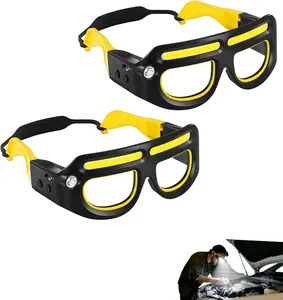 High Lumen USB Rechargeable Headlamp Flashlight, Multifunctional Glasses Light with Multi-Level Light Adjustment & Long Battery Life, Compact and Portable for Fishing, Cycling, Camping, Night Running, Christmas Birthday New Year Gift