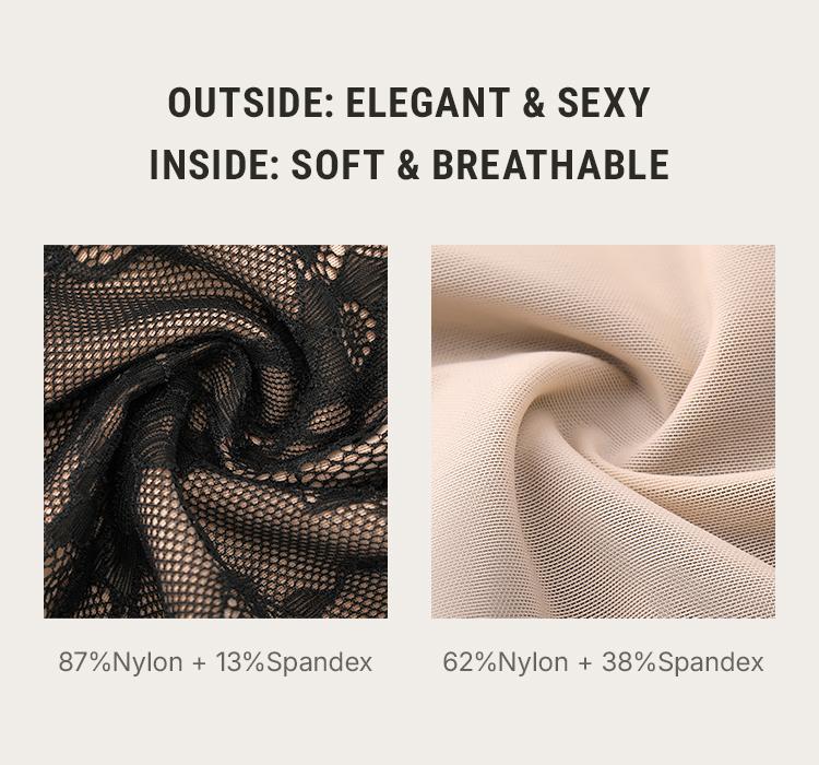 FeelinGirl Sexy Lace Bodysuits Shapewear for Womenswear Mesh Nylon Clothing Seamless Underwear Womenswear Tops Valentine's Day Gift  Springtok