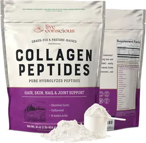 Collagen Peptides Powder - Naturally-Sourced Hydrolyzed Collagen Powder - Hair, Skin, Nail, and Joint Support - 16oz